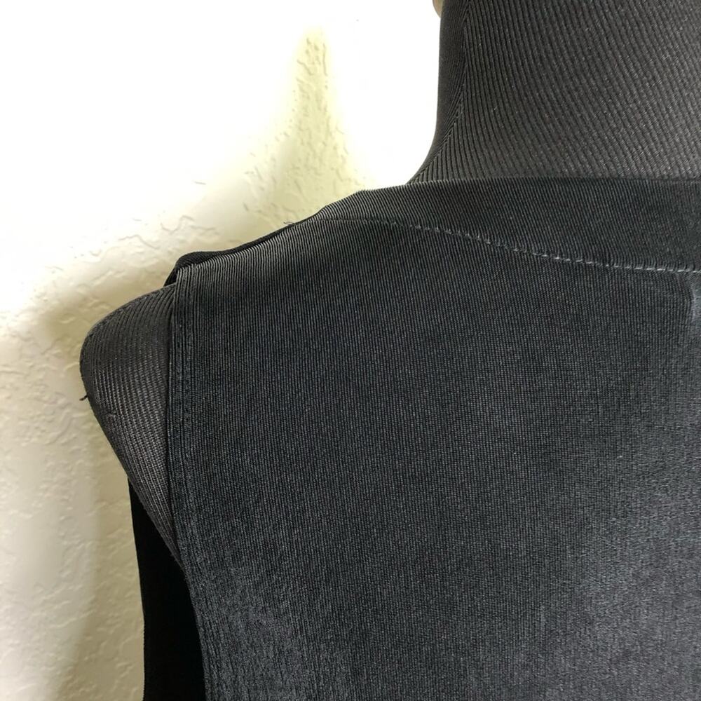Chico’s Travelers black scoop neck sleeveless midi dress size 2 or Large - Picture 13 of 14